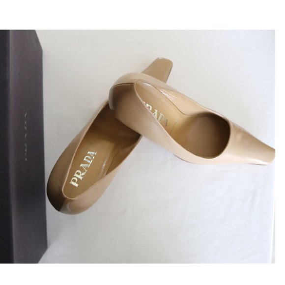 Prada Leather Capretto High Heel Pumps - Picture 11 of 11